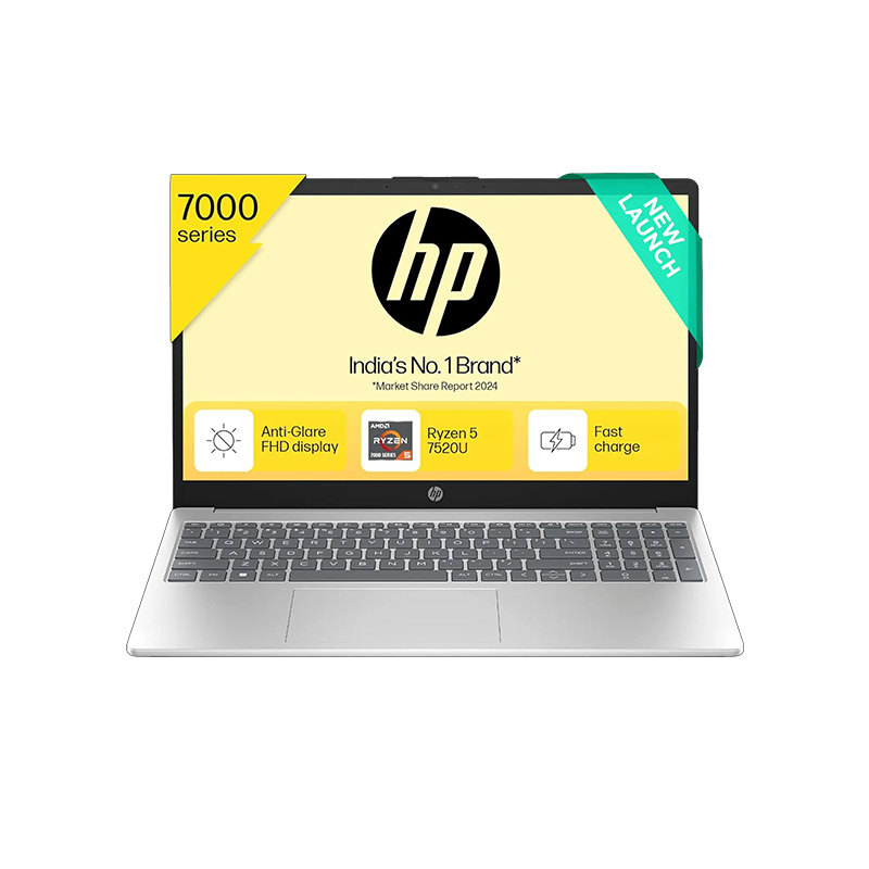Picture of HP 15 - AMD Ryzen 5 7530U 15.6" (39.6cm) 15-fc0389AU Gaming Laptop (16GB/ 512GB SSD/  Full HD Display/ AMD Radeon Graphics/  Windows 11 Home/ AI-Powered/ Anti Glare/ Backlit Keyboard/ 1 Year Warranty/ Natural Silver/ 1.59kg)